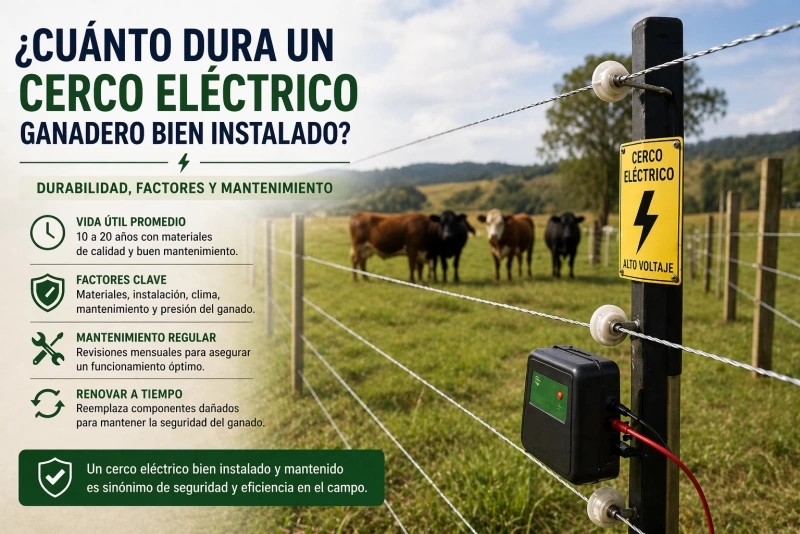 Cuánto dura un cerco eléctrico ganadero bien instalado imagen